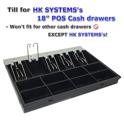 HK SYSTEMS Till for 18" POS Cash Drawer (ASIN : B01KU4TUGA) ONLY. Won't fit to Other Cash Drawers. - size: 04. For 18" 5B/8C
