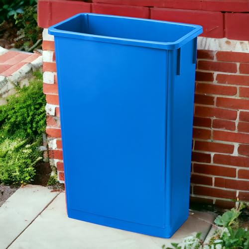 23 Gallon Dark Blue Slim Tall Plastic Industrial Trash Cans for Kitchen and Restaurant - color: Dark Blue, size: 23 Gallon