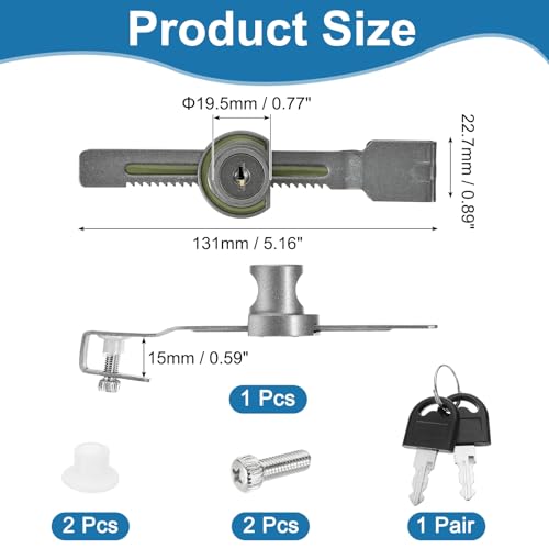 0.6" Luminous Sliding Glass Door Ratchet Lock Fit 0.2-0.39" Grey - color: Gray, size: 0.6"