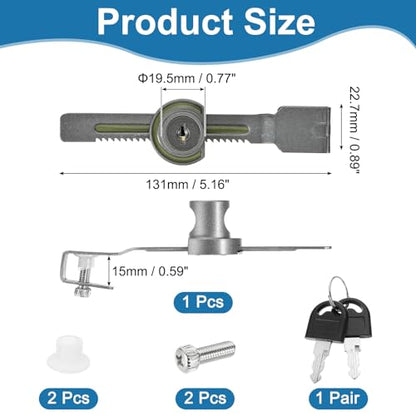 0.6" Luminous Sliding Glass Door Ratchet Lock Fit 0.2-0.39" Grey - color: Gray, size: 0.6"