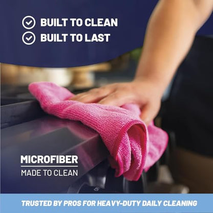 Microfiber Wholesale Cleaning Cloths (48 Pack) | Size 12" x 12"| All Purpose Microfiber Towels - Clean, Dust, Polish, Scrub, Absorbent (Black) - color: Black, size: 48 Count (Pack of 1)