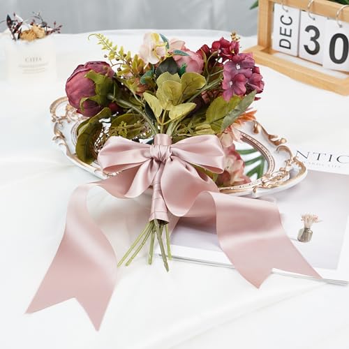 Dusty Rose Double-Faced Satin Ribbon, 3 Inch x 10 Yards - color: Dusty Rose