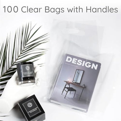 2000 Clear Handle Bags 9x12, Extra Thick 1.25 Mil LDPE Plastic - size: 9 X 12, PACK OF 2000