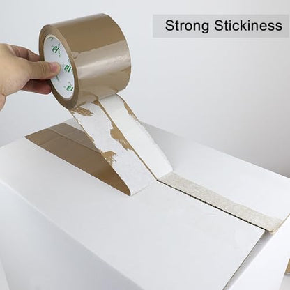 BOMEI PACK Brown Packing Tape 3 inch Wide, 12Rolls Heavy Duty Brown Packing Tape Refills Rolls for Moving Boxes, Shipping and Storage, 2.7 Mil x 60 Yards - size: 2.7mil x 60yds