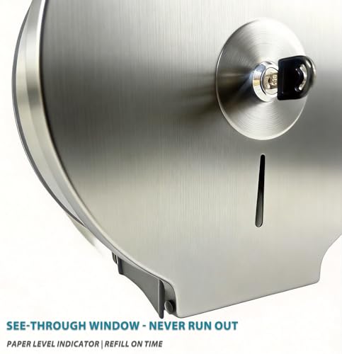 Commercial Jumbo Toilet Paper Dispenser: Wall Mount Stainless Steel 9 Inch - color: Silver