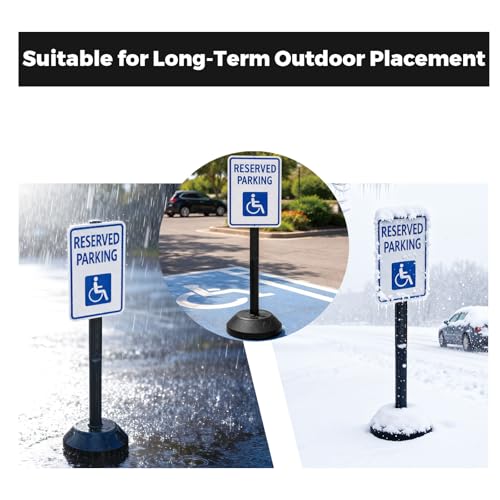 BESEA 6 Pack Portable Sign Stands, 41" Heavy Duty Outdoor Sign Stands