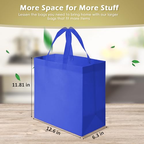 30 Pcs Reusable Tote Bag Bulk with Handle - color: Navy Blue