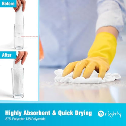 Orighty Microfiber Cleaning Cloth Bulk, 200 Pack, 11.5x11.5 inch, White - color: White, size: 200 Pack