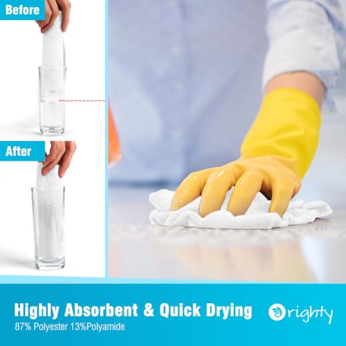Orighty Microfiber Cleaning Cloth Bulk, 100 Pack, 11.5x11.5 inch, White - color: White, size: 100 Pack