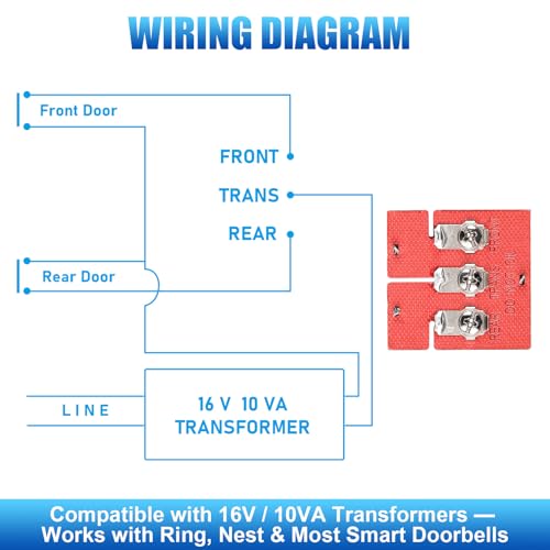Wired Doorbell Chime Mechanism Assembly, Core Replacement, 16V 10VA