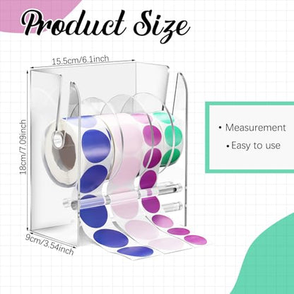 Qilery Sticker Holder Organizer Dispenser Acrylic Roll Label,4 Disks - style: 4 Disks
