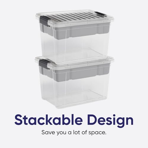 Superio Storage Container Organizing Bin with Removable Tray Deep Plastic Tools, Sewing, Crafts Box,14.75 Qt. - size: Medium 14.75 Qt. X Deep