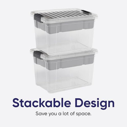 Superio Storage Container Organizing Bin with Removable Tray Deep Plastic Tools, Sewing, Crafts Box,14.75 Qt. - size: Medium 14.75 Qt. X Deep