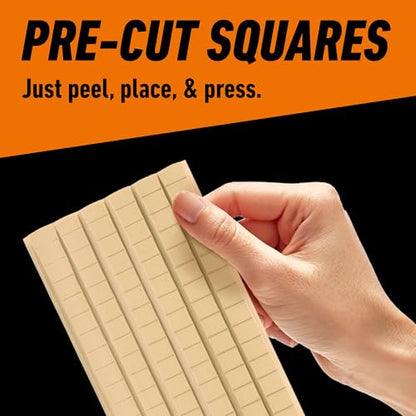 Gorilla Mounting Putty, Natural Tan Color, 84 Pre-Cut Squares - size: 84 Squares