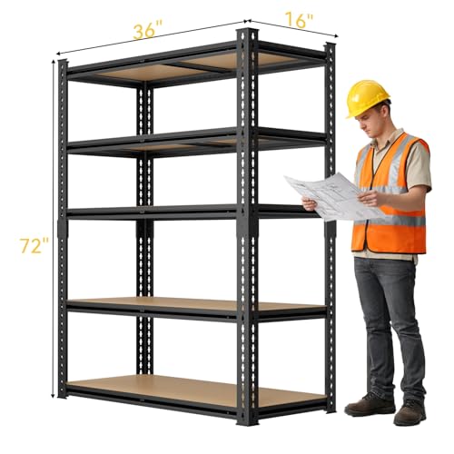 Garage Shelving Heavy Duty, Storage Shelves Adjustable Metal Shelving Unit