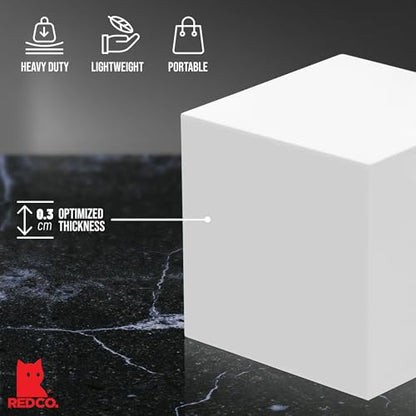 Red Co. Set of 3 Glossy White Acrylic Cube Display Nesting Riser Stands with Hollow Bottoms - 2-Pack - color: White, size: 4",5",6" - 2 Pack