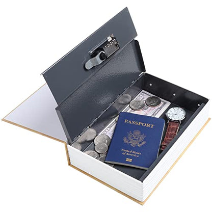 Decaller Book Safe with Combination Lock, Diversion Hidden Secret Metal Lock Box for Home Security, Money & Jewelry, 9.5" x 6.2" x 2.2", Paris - color: Paris, size: Combination Lock