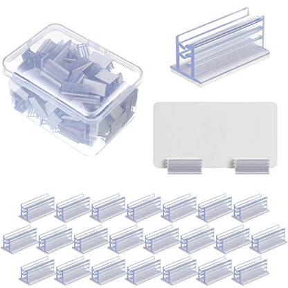100 Pcs Self Adhesive Sneeze Guard Holder Acrylic Panels Name Tag