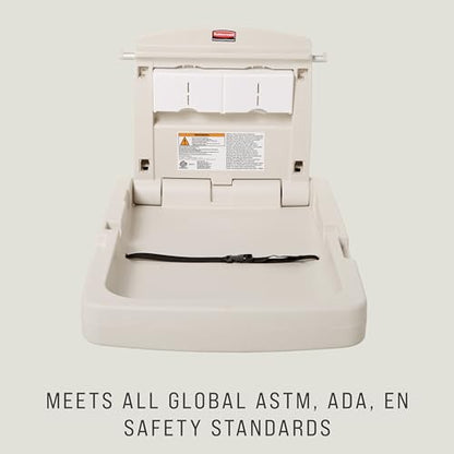 Rubbermaid Commercial FG781988LPLAT Vertical Baby Changing Station, Light Platinum