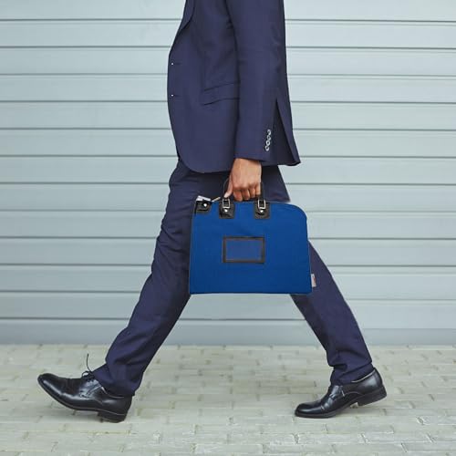 Lockable Fire Resistant Document Bag, Royal Blue - color: Royal Blue