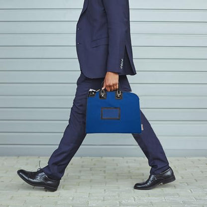 Lockable Fire Resistant Document Bag, Royal Blue - color: Royal Blue
