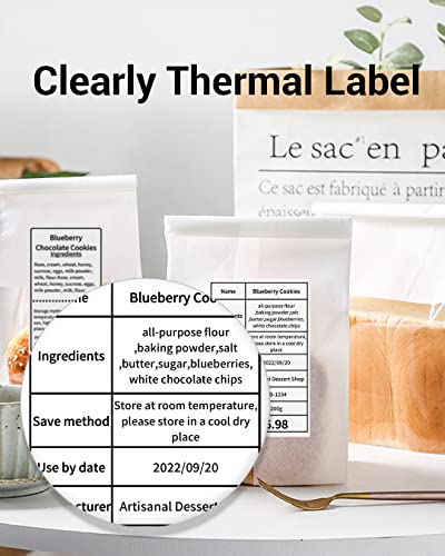 Phomemo M220 Thermal Labels 2.75''x3.15'' for M220/M221/M250/M260, 90 PCS - color: White, size: 2.75"x3.15"