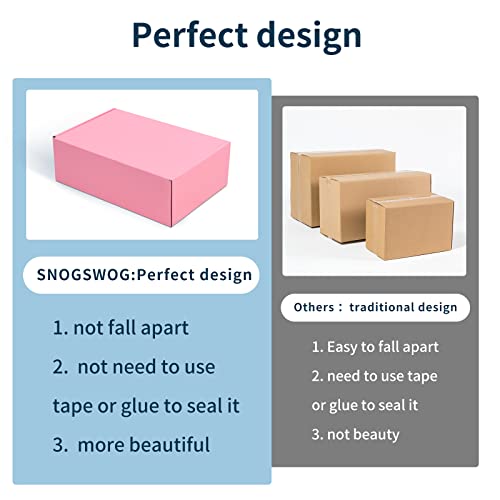 SNOGSWOG 28 Pack 9x6x3 inches Pink Shipping Boxes for Small Business, Small Corrugated Cardboard Gift Box for Mailing,Shipping,Storing,Christmas Gifts Wrapping - size: Pink 9x6x3 Inches