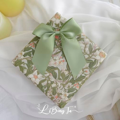 4.5" Twist Tie Sage Green Satin Small Gift Wrap Bows 24 Counts - color: Sage Green