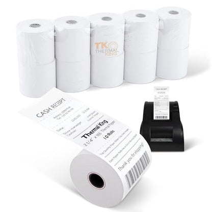 2 1/4" x 165' Credit Card Thermal Receipt Paper 10 Rolls - size: 2-1/4" x 165', style: 10 Rolls