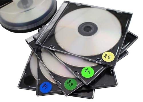 ChromaLabel Dark Blue Dot Stickers, 3/4 Inch Removable, 1000/Roll - color: Dark Blue, size: 3/4"