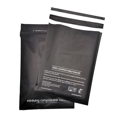 Biodegradable Poly Mailers 10x13, Compostable Shipping Bags 50pk - size: M, 50 Pack