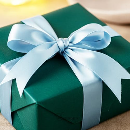 7/8in Polyester Sky Blue Satin Ribbon 50Yds Wedding Craft Gift Wrap - color: Sky Blue, size: 50 Yards