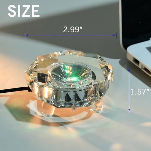 IFOLAINA Crystal LED Light Base Multicolor Changing Pedestal - color: O-Clear-7 Lighting Modes
