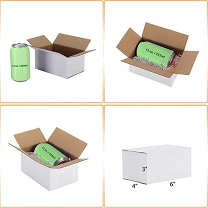 Calenzana 6x4x3 Shipping Boxes Set of 40, White Corrugated Cardboard Box for Mailing Packing Gifts Small Business - size: 6x4x3, style: 40 Pack