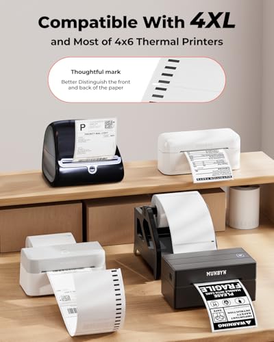MUNBYN 4"x6" Thermal Printer Label, Shipping Labels, 220 Sheets/Roll - style: 220 Labels