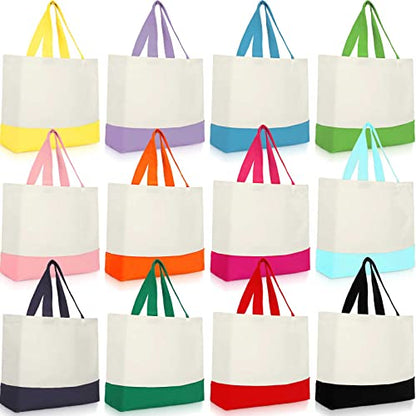 Epakh Canvas Tote Bags Bulk 18.5 x 15 In - color: Multicolor