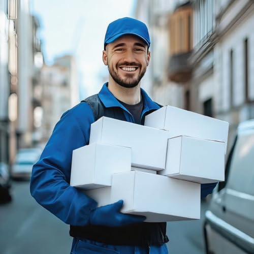 40 Pack 8x6x6 Inches Small Shipping Boxes, White Corrugated Cardboard Box for Packaging Small Business, Mailing and Moving - size: 40 Pack 8x6x6 Inches