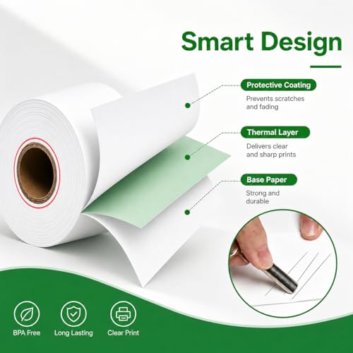 2 1/4" x 50' Thermal Receipt Paper, BPA Free, 50 Rolls for 58mm POS