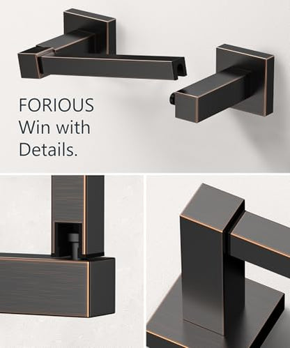 FORIOUS Commercial Toilet Paper Holder Wall Mount Bathroom Tissue Holder - color: Oil Rubbed Bronze