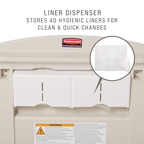 Rubbermaid Commercial FG781988LPLAT Vertical Baby Changing Station, Light Platinum
