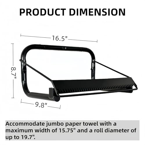 Jumbo Roll Shop Paper Towel Holder, Wiper Dispenser