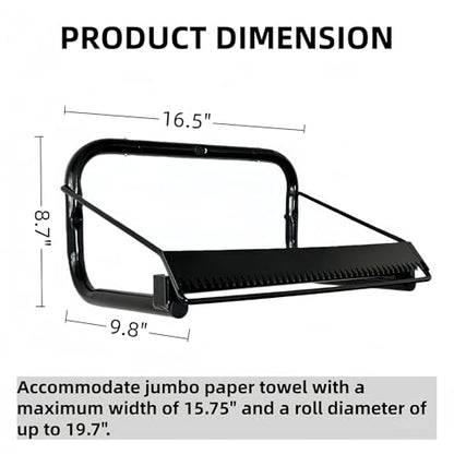 Jumbo Roll Shop Paper Towel Holder, Wiper Dispenser