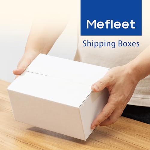 Mefleet 8x6x4" Small Shipping Boxes 50 Pack Corrugated Cardboard Box White - size: 8x6x4 inches (50 Pack)