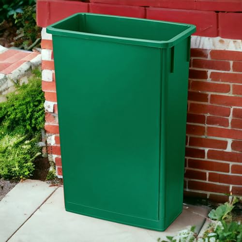 23 Gallon Dark Green Slim Tall Plastic Industrial Trash Cans for Kitchen and Restaurant - color: Dark Green, size: 23 Gallon