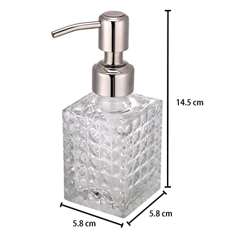 YunNasi Soap Dispenser with Pump, Clear Crystal Design, Refillable - color: Style 4