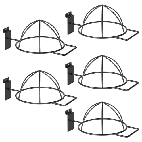 Slatwall Hat Holder, Metal Wire Hat Display Rack for Slat Board，Slatwall Accessories Hat Hook for Retail Display and Home Organization (5)