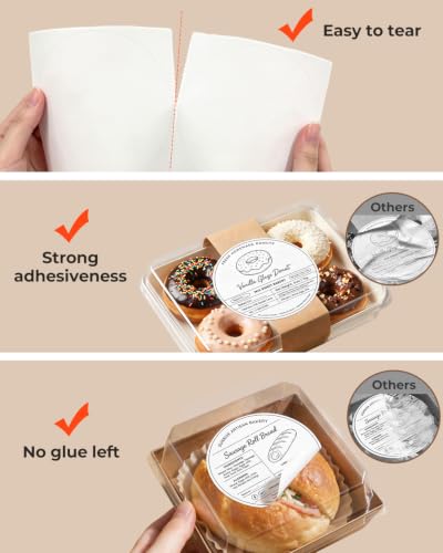 MUNBYN 4 Inch White Circle Thermal Labels for Business, 500 Sheets/1 Roll - color: White, size: 4inch