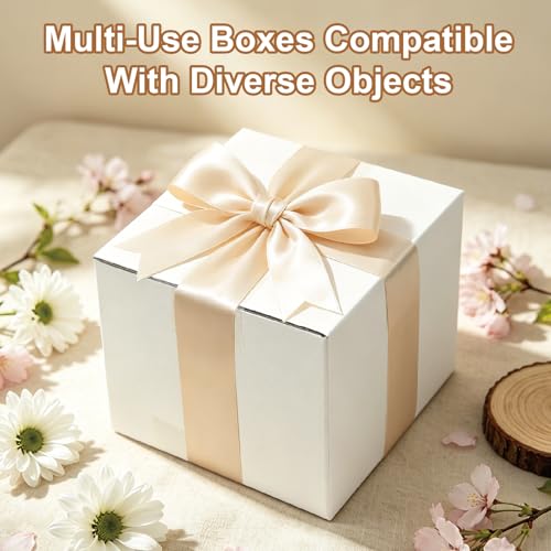 40 Pack 6x6x6 Shipping Boxes, White Corrugated Cardboard Boxes for Packaging Small Business, Mailing, Gift, Storage – Small Shipping Boxes for Packing - size: 40 Pack 6x6x6 Inches