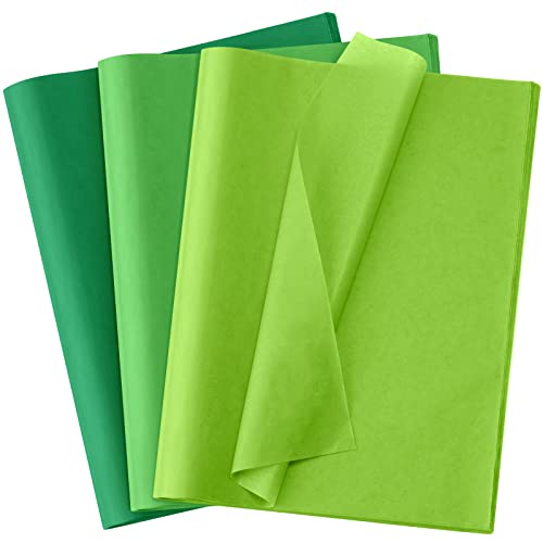 Fuutreo 300 Sheet Kraft Tissue Paper Bulk 14x20'' Wrapping, Green Series - color: Green Series