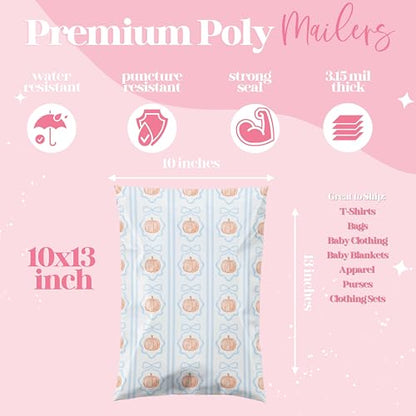Pretty Package Store Poly Mailers 14.5x19, Blue Pumpkin, 100 Pack - color: Blue Pumpkins, size: 14.5x19